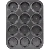 Gifi Moule à muffin coeur coulant en métal x12