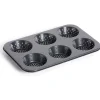 Gifi Moule à muffin perforé acier noir 33,6x22xH3cm New