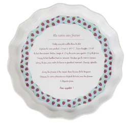 Gifi Moule à tarte céramique blanc multicolore Hot