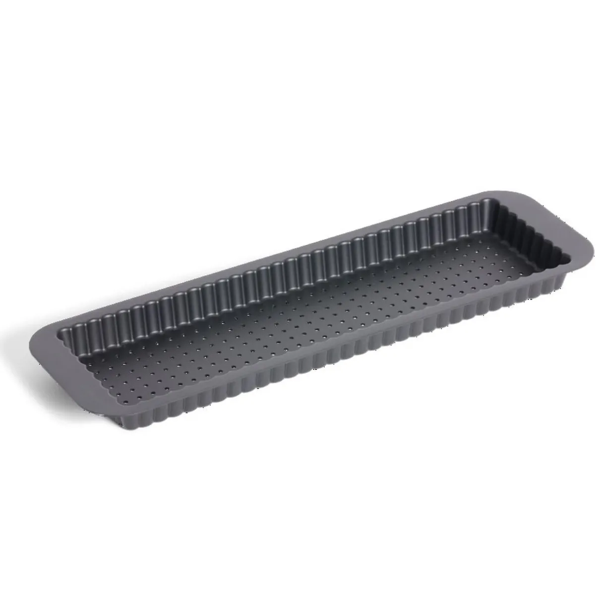 Gifi Moule à tarte rétractable acier perforé noir 35x11xH2,5cm Discount