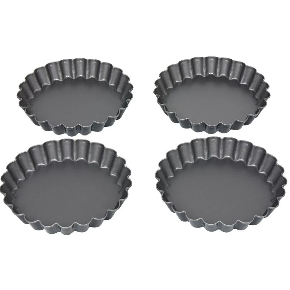 Gifi Moule à tartelette revêtement antiadhésif Ø12cm x4 New