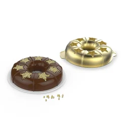 Gifi Moule couronne de Noël surprise étoile silicone doré