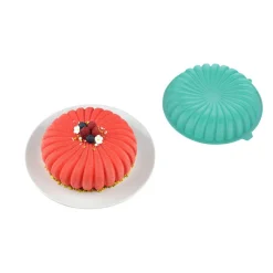Gifi Moule rond strié 3D silicone vert Clearance