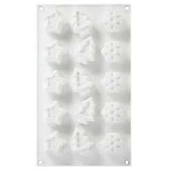 Gifi Moule silicone 15 empreintes forme sapin étoile flocon Outlet