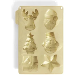 Gifi Moule silicone 6 formes de Noël 27x19xH2cm New