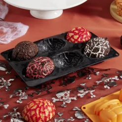 Gifi Moule silicone Halloween 6 gâteaux forme cervelle 27x19xH3,5cm Discount