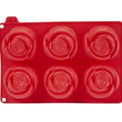 Gifi Moule silicone rouge 6 minis roses 3D Sale