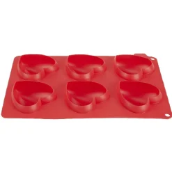 Gifi Moule silicone rouge 6 minis coeurs 3D Discount