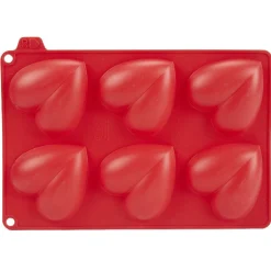 Gifi Moule silicone rouge 6 minis coeurs 3D Discount