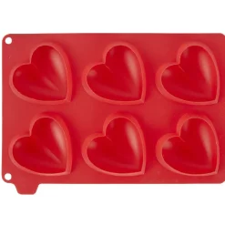Gifi Moule silicone rouge 6 minis coeurs 3D Discount