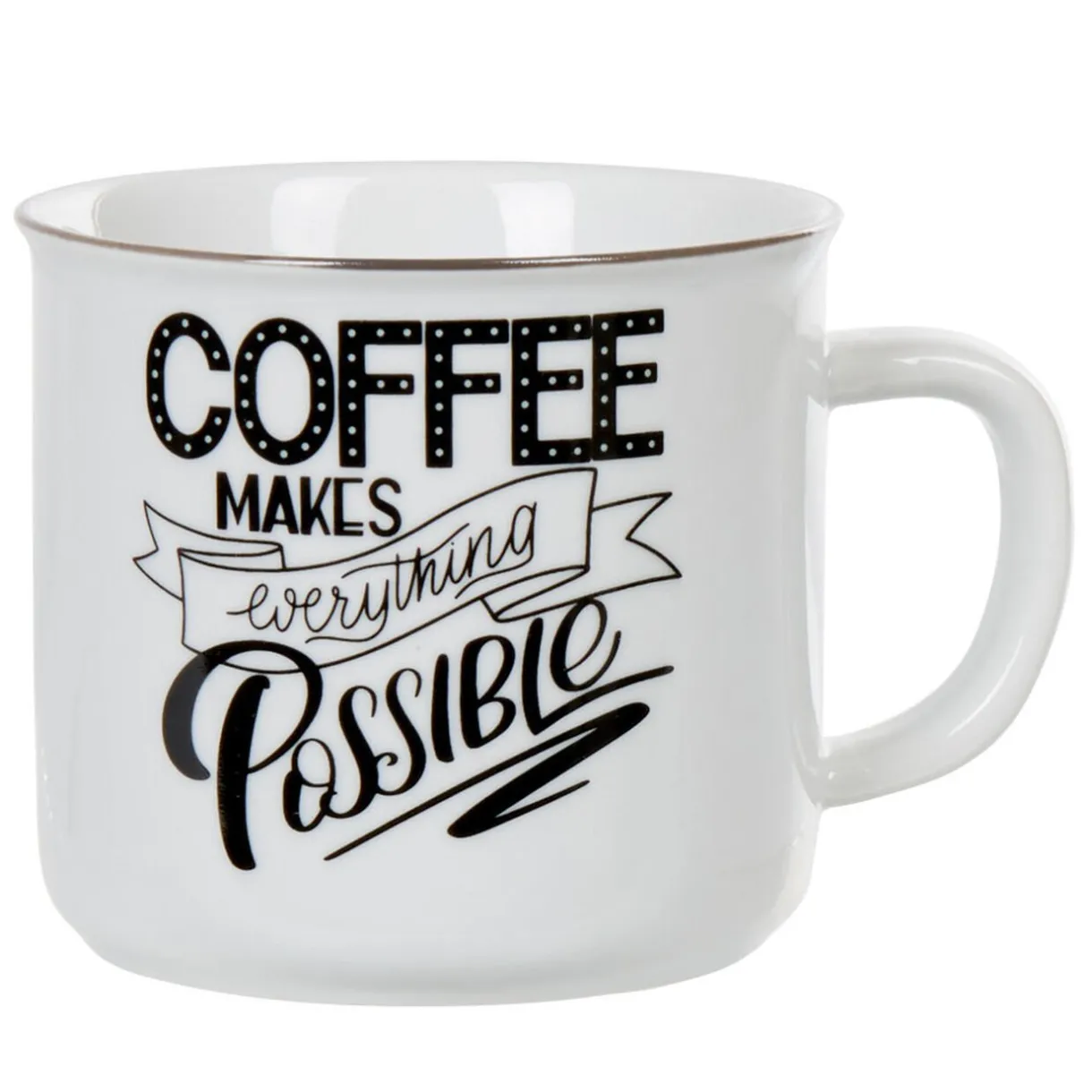 Gifi Mug à message Coffee makes everything possible Bakery Clearance