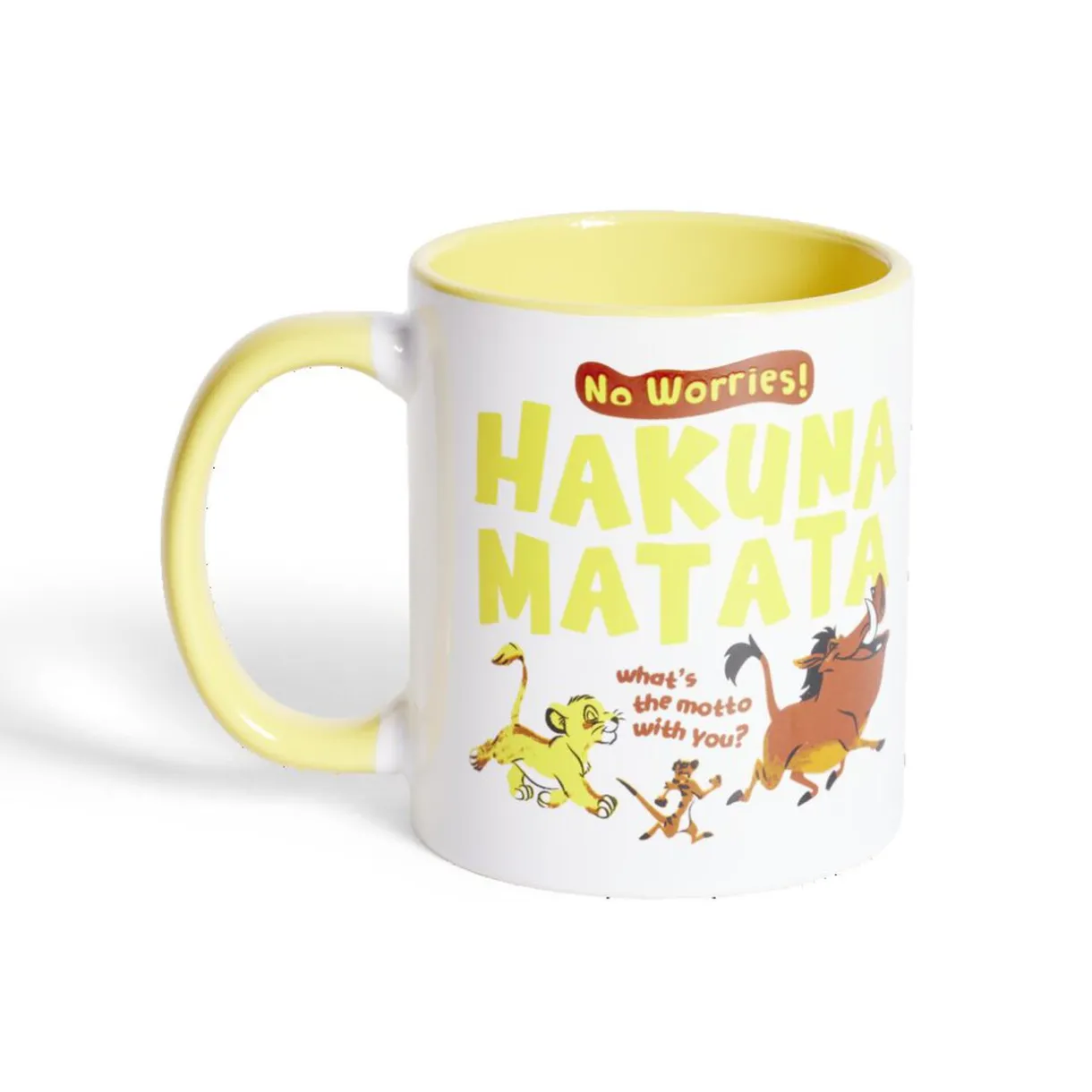 Gifi Mug Disney Le Roi Lion Hakuna Matata blanc et jaune 315ml