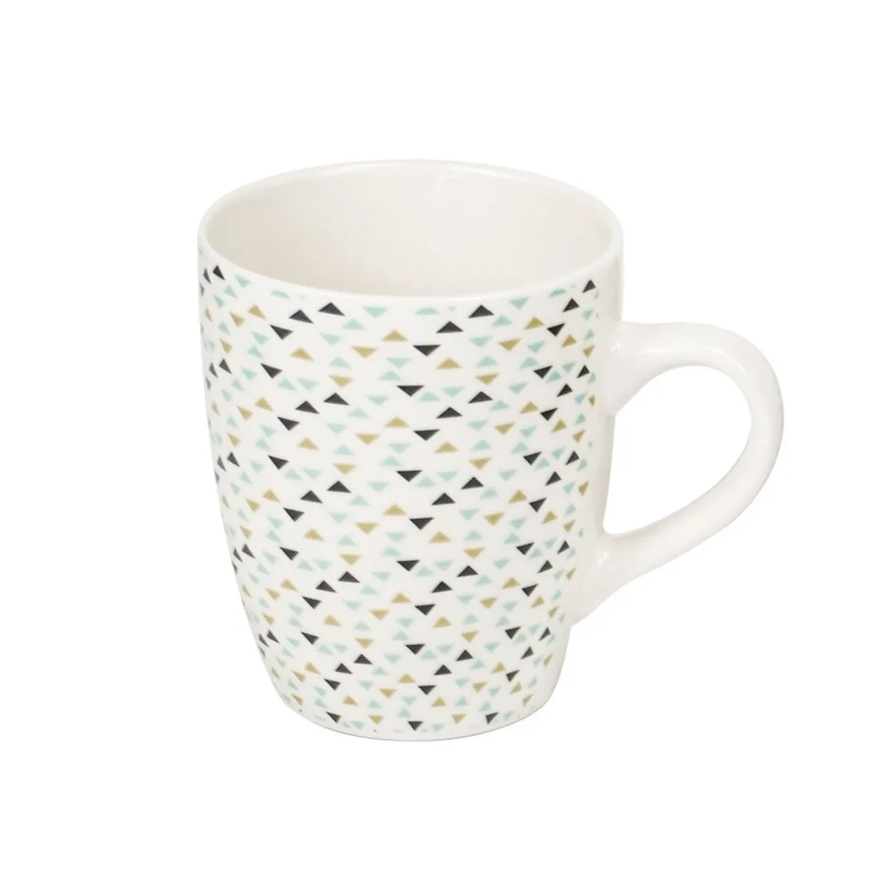 Gifi Mug en porcelaine motif triangle multicolore 33 cl