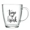 Gifi Mug en verre transparent motif wording 300ml H10,5cm Best