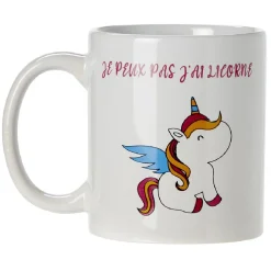 Gifi Mug imprimé humour licorne ou princesse New