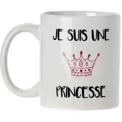 Gifi Mug imprimé humour licorne ou princesse New