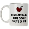 Gifi Mug imprimé message humour amour sucre ou rosé
