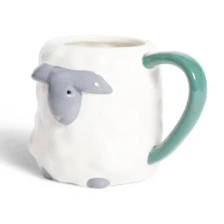 Gifi Mug mouton dolomite blanc et gris Ø10xH10cm Discount