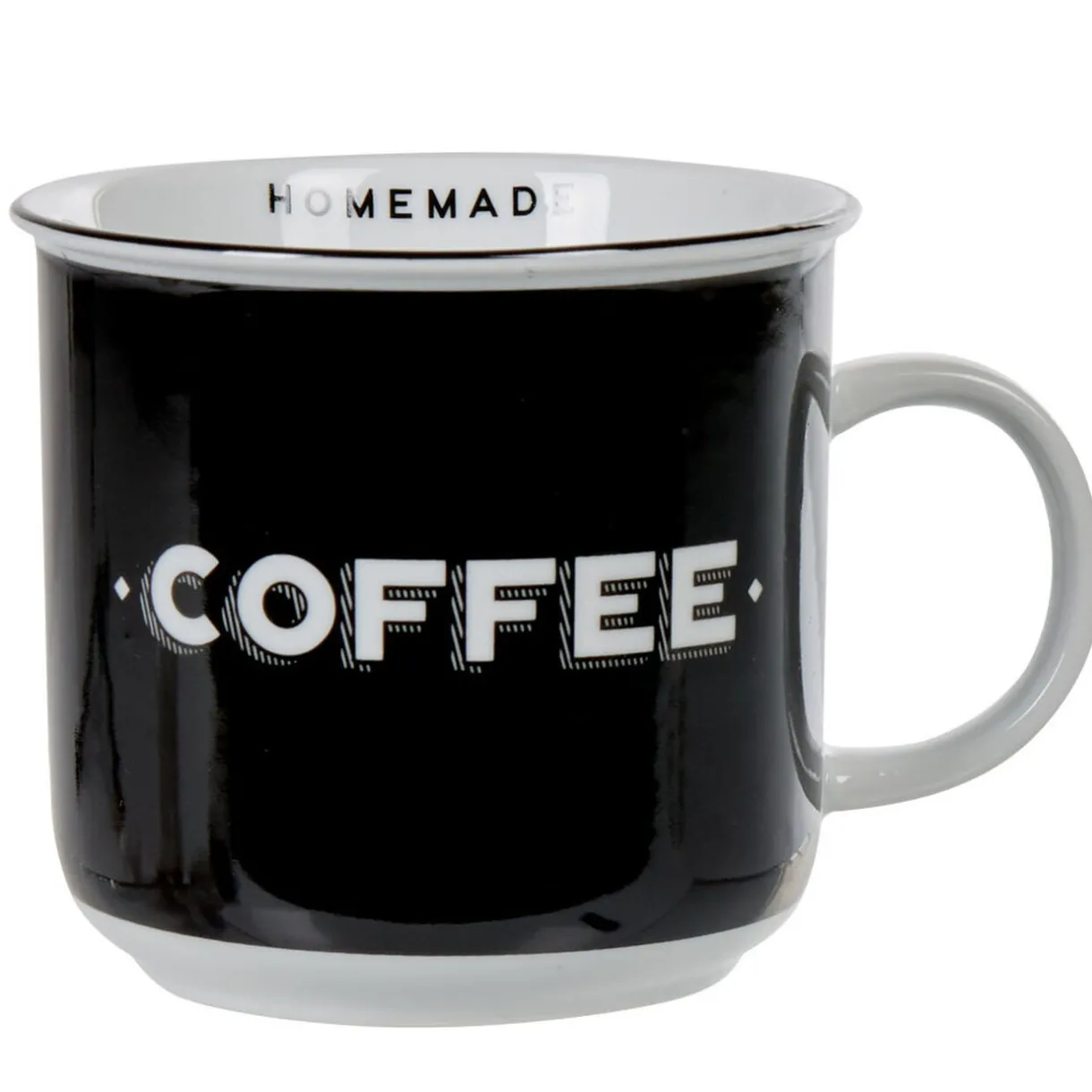 Gifi Mug noir inscription coffee blanc collection Bakery New