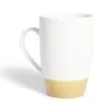 Gifi Mug porcelaine blanc et beige 500ml Clearance