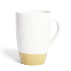 Gifi Mug porcelaine blanc et beige 500ml Clearance
