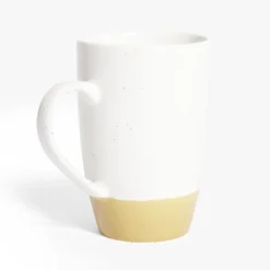 Gifi Mug porcelaine blanc et beige 500ml Clearance