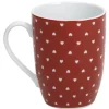 Gifi Mug rouge design coeurs blancs Online