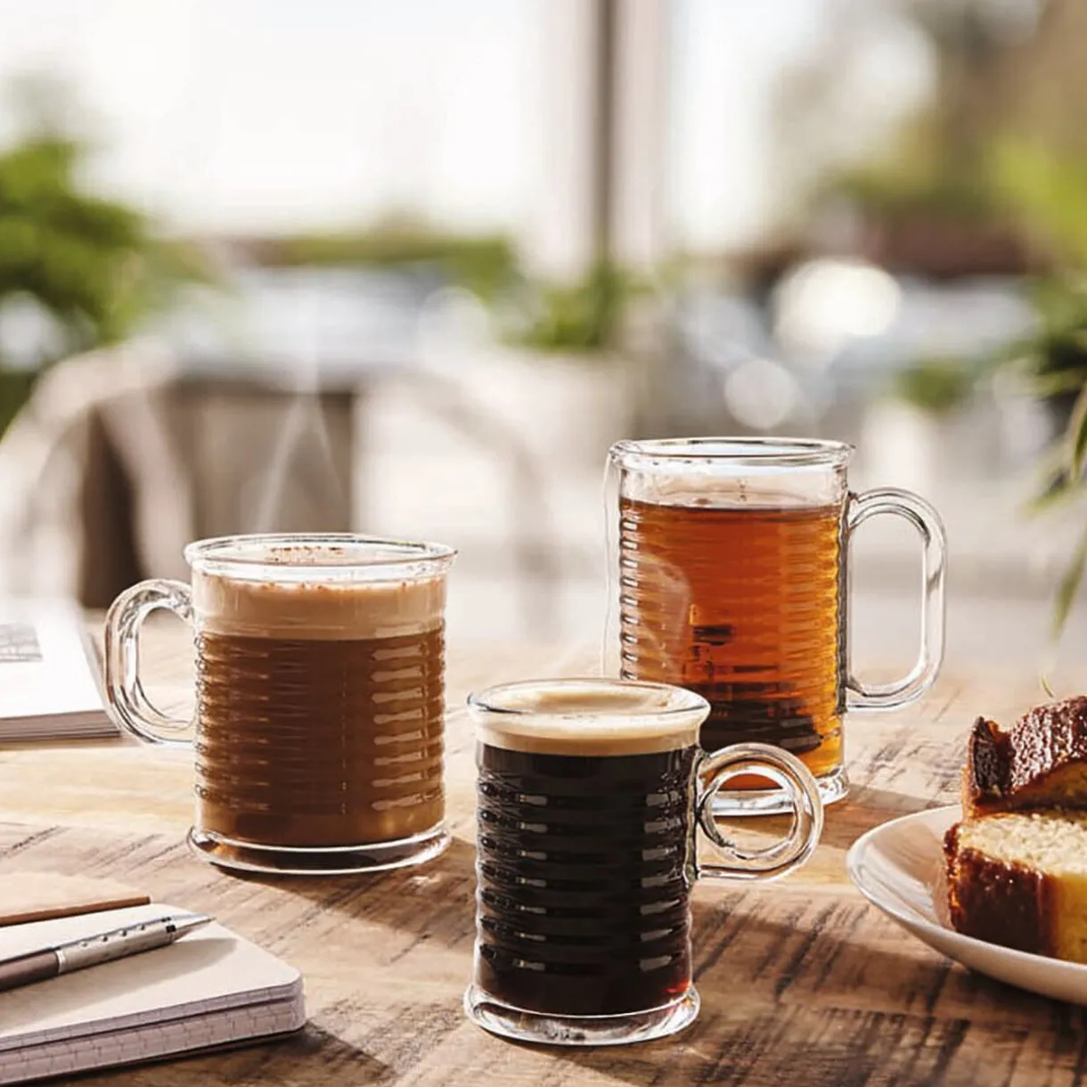 Gifi Mug transparent en verre trempé design conserve Luminarc 9 cl