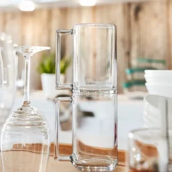 Gifi Mug transparent en verre trempé droit Luminarc 32 cl