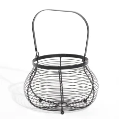 Gifi Panier à oeufs avec poignée métal noir New
