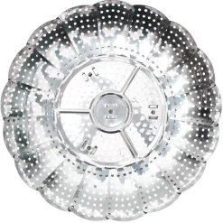 Gifi Panier vapeur réglable métal gris Ø28,5xH9,5cm Discount