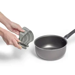 Gifi Passoire casserole à clips silicone gris Discount