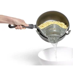 Gifi Passoire casserole à clips silicone gris Discount