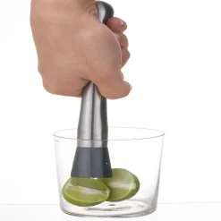Gifi Pilon à cocktail denté inox gris et noir Clearance