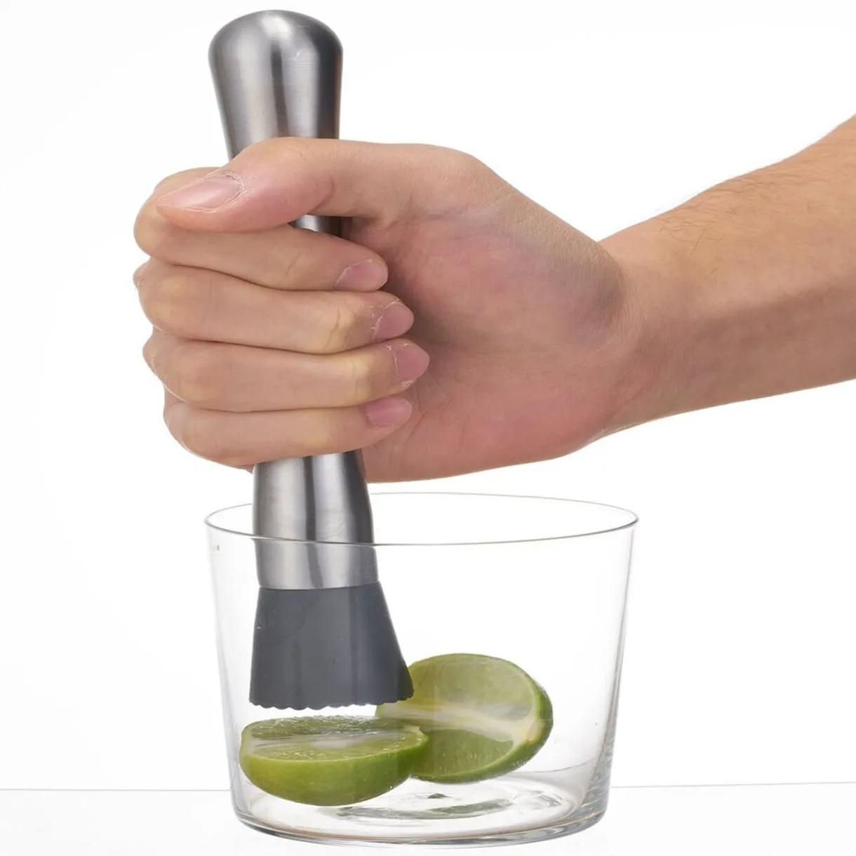 Gifi Pilon à cocktail denté inox gris et noir Clearance