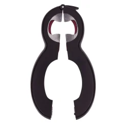 Gifi Pince multifonction 6en1 ouvre bouteille et bocal noir et rouge Outlet