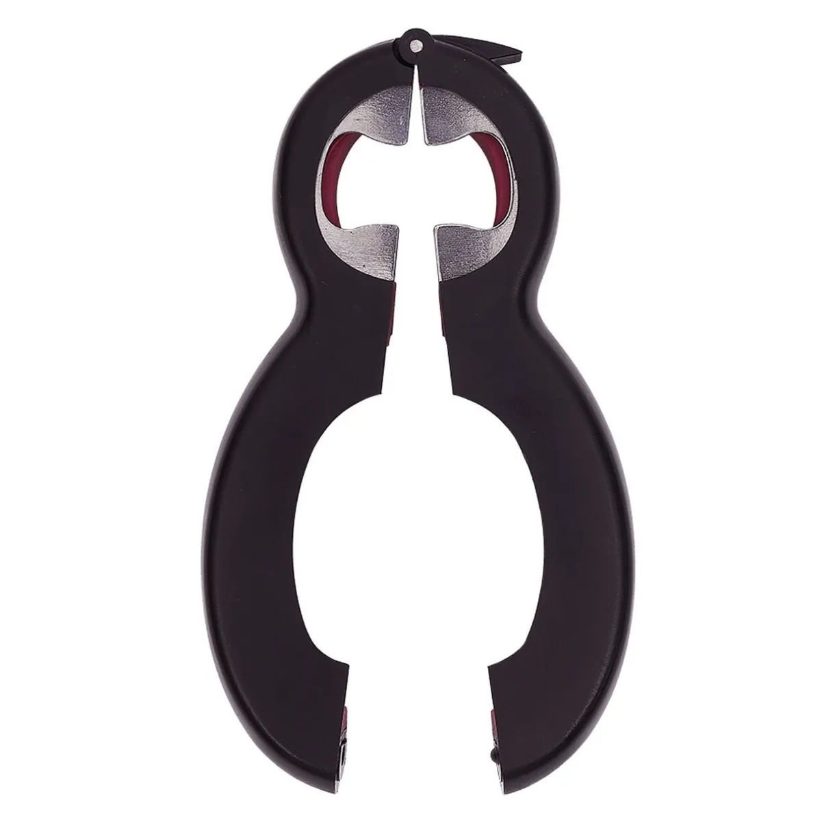 Gifi Pince multifonction 6en1 ouvre bouteille et bocal noir et rouge Outlet