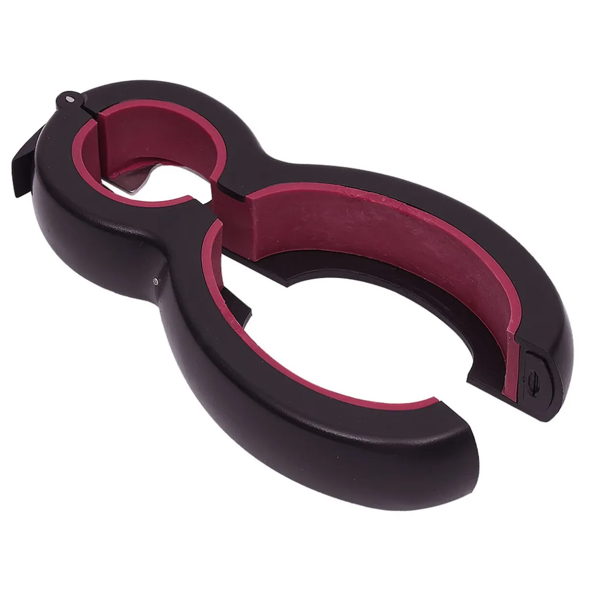 Gifi Pince multifonction 6en1 ouvre bouteille et bocal noir et rouge Outlet