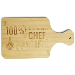 Gifi Planche à découper bambou 100% chef qualifié 33x18,5cm