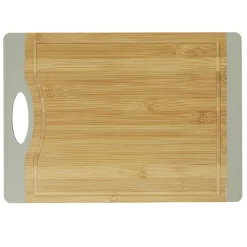 Gifi Planche à découper bambou bord silicone gris Outlet