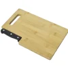 Gifi Planche à découper en bambou avec couteau Discount