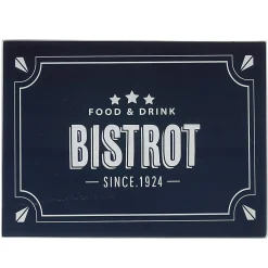 Gifi Planche à découper en verre design Bistrot noir blanc Outlet