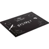 Gifi Planche à découper en verre design fruits et légumes noir et blanc Hot
