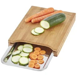 Gifi Planche à decouper en bambou avec bac récupérateur inox Outlet