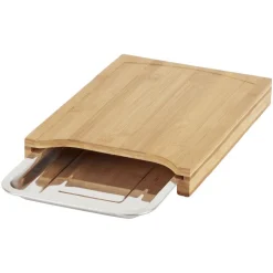 Gifi Planche à decouper en bambou avec bac récupérateur inox Outlet