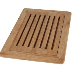 Gifi Planche à pain en bambou avec récupérateur de miettes 38x34x H1,5cm Best