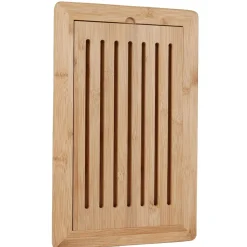 Gifi Planche à pain en bambou avec récupérateur de miettes 38x34x H1,5cm Best