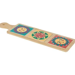 Gifi Planche de présentation apéritif bambou carreaux céramique 46,5x13x1cm Outlet