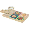 Gifi Planche de présentation apéritif bambou avec 2 ramequins 32x17x1cm Outlet