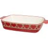 Gifi Plat à four design coeur rouge Discount